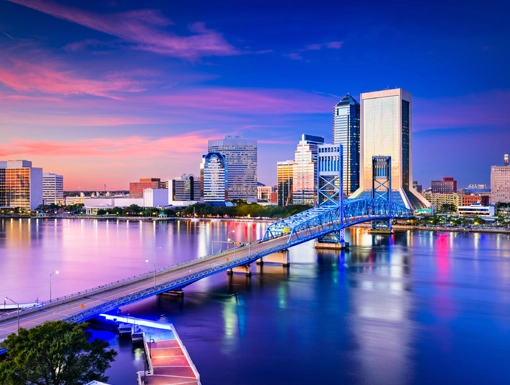 Jacksonville at dusk